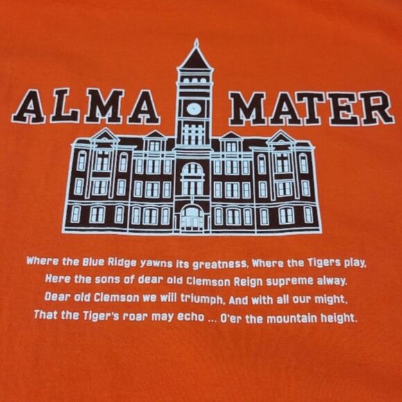 Clemson University Tigers Shirt Size XL By Gildan Alma Mater Graphic Print Shirt - Picture 7 of 7